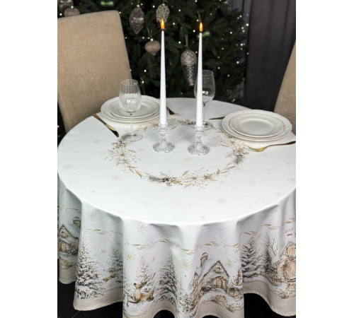 Cкатерть BLOOMIA GOLDEN FOREST Артикул - БЗЛ Ф150, размер - круг д.150