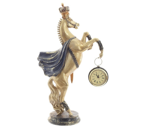 Фигурка декоративная "Лошадь" с часами D5см, (LR44x1), L22 W11 H39,5 см