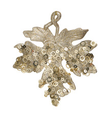 Лист золотой с пайетками 12 см