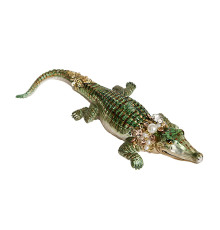 Крокодил гламурный (стекло) 16х5,5х5 см 