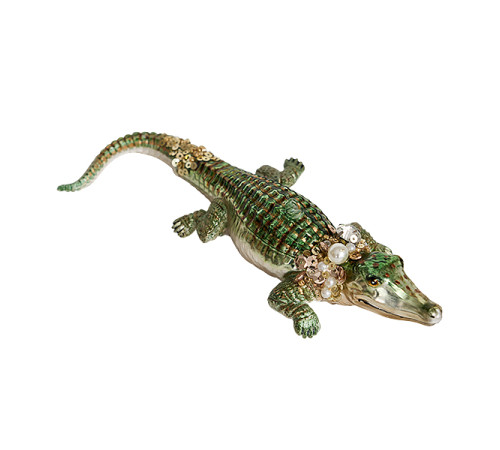 Крокодил гламурный (стекло) 16х5,5х5 см 