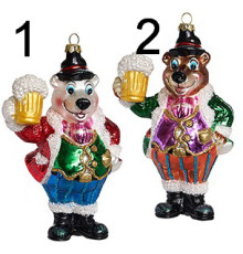 Медведь "Пивной гурман" асс. из 2-х стоимость за 1шт (Нужный вариант указать в комментарии) (стекло) 9,5х7х15,5 см 