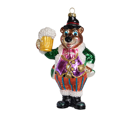 Медведь "Пивной гурман" асс. из 2-х стоимость за 1шт (Нужный вариант указать в комментарии) (стекло) 9,5х7х15,5 см 