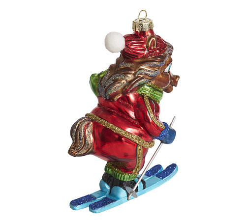 Лошадь-лыжник (стекло) 9х6,5х12,5 см 