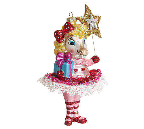 Лошадь-балеринка с подарками асс. из 2-х стоимость за 1шт (Нужный вариант указать в комментарии) (стекло)  8х7х14 см