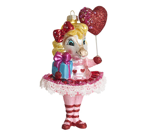 Лошадь-балеринка с подарками асс. из 2-х стоимость за 1шт (Нужный вариант указать в комментарии) (стекло)  8х7х14 см