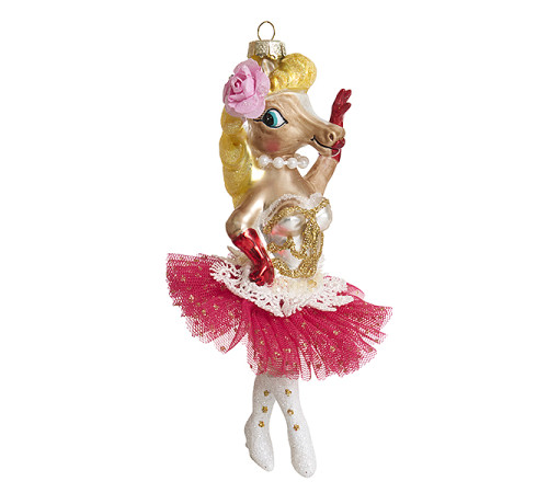 Лошадь "Танцовщица варьете" (стекло) 7х6х16 см 