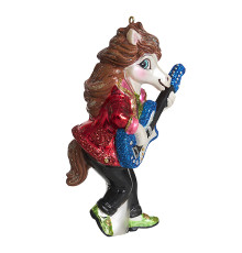 Лошадь-гитарист (стекло) 7х5х13,5 см