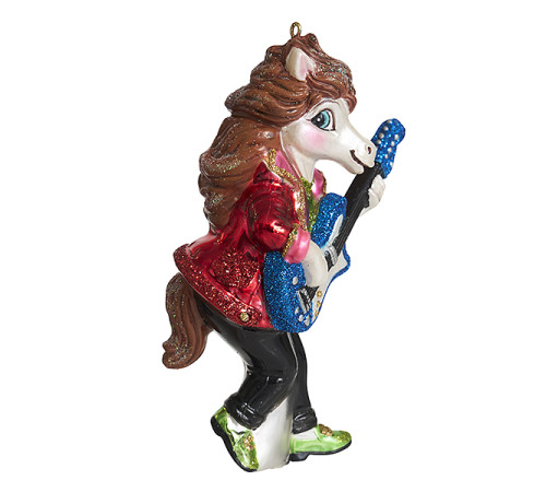 Лошадь-гитарист (стекло) 7х5х13,5 см