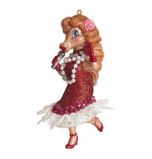 Лошадь "Леди в караоке" (стекло) 5х5,5х13,5 см 