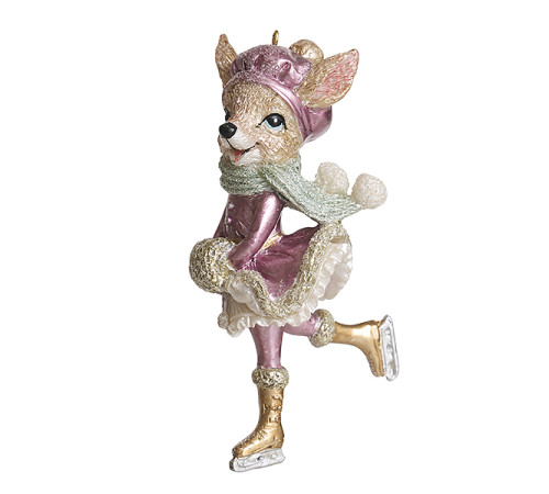Олень Леди "Золотые коньки" 4,5х6х11 см