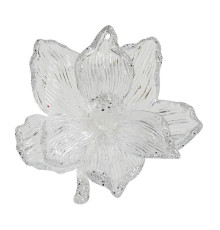 Магнолия 3D прозрачная с серебристым декором 10,3х3,5х10 см