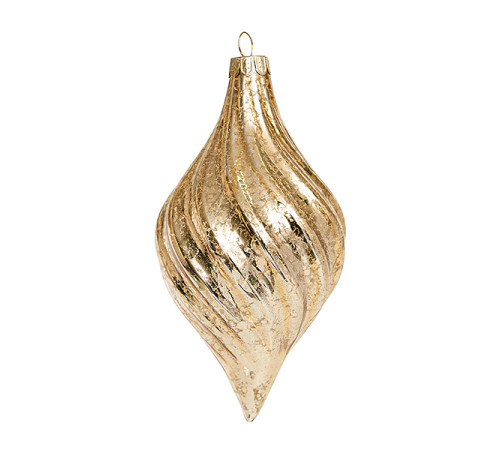 Капля "Версаль" золотая винтаж (стекло) 8х8х15 см