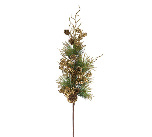 Ветка хвойная "Золотой лес" 75 см