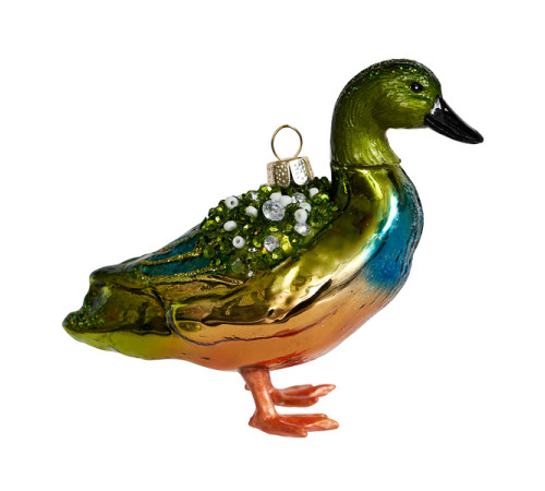 Утка-чирок (стекло) 12х5х9 см