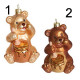 Медвежонок с бочонком меда, асс. из 2-х стоимость за 1шт (Нужный вариант указать в комментарии) (стекло) 7х6,5х10 см