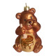 Медвежонок с бочонком меда, асс. из 2-х стоимость за 1шт (Нужный вариант указать в комментарии) (стекло) 7х6,5х10 см