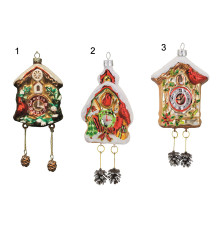 Часы-ходики "Сказочный лес", асс. из 3-х стоимость за 1шт (Нужный вариант указать в комментарии) (стекло) 7,5х4,5х16 см