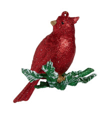 Птица красный кардинал 3D 11х8х8,5 см