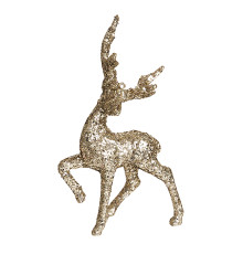 Олень искристый шампань (стекло) 8х3х14 см