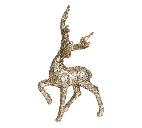 Олень искристый шампань (стекло) 8х3х14 см