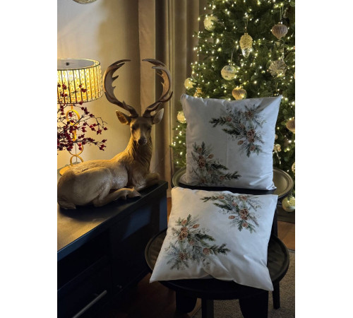 Декоративная наволочка BLOOMIA Рождественский сонет Артикул - НБСО 45*45, размер - 45*45