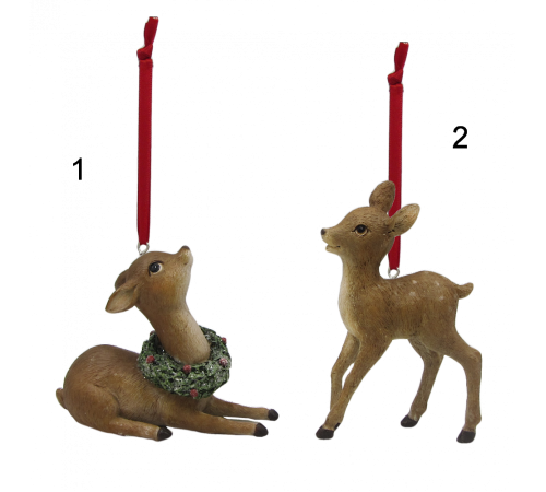 Подвесной олененок ассорт. из 2-х шт.  стоимость за 1шт (Нужный вариант указать в комментарии) 7,5*3*11см