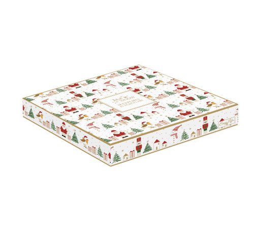 Фарфоровый набор из 2-х тарелок Ø 16см в цветной коробке стоимость за 1шт (Нужный вариант указать в комментарии) асс.4 LET IT SNOW