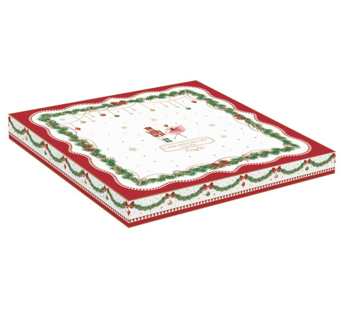 Фарфоровое блюдо Ø 32 см в цветной коробке MAGIE DE NOEL