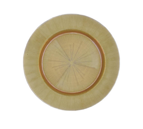 Стеклянный поднос  Ø 33 см GOLD