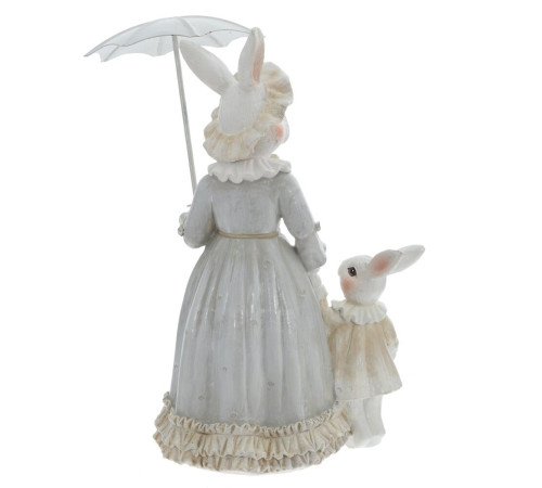 Фигурка декоративная "Зайчиха с зайчонком", L15,5 W12 H20,5 см