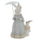 Фигурка декоративная "Зайчиха с зайчонком", L15,5 W12 H20,5 см