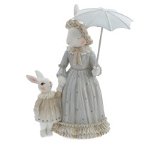 Фигурка декоративная "Зайчиха с зайчонком", L15,5 W12 H20,5 см