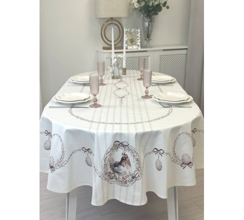 Cкатерть BLOOMIA CHARLOTTE Артикул - БШАР овал 145*250, размер - овал 145*250
