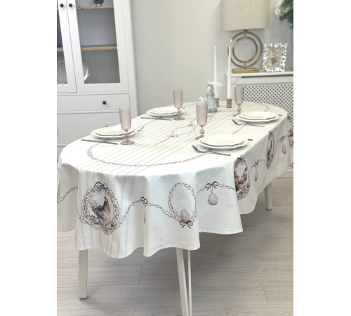 Cкатерть BLOOMIA CHARLOTTE Артикул - БШАР овал 145*250, размер - овал 145*250