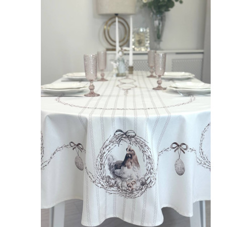 Cкатерть BLOOMIA CHARLOTTE Артикул - БШАР овал 145*250, размер - овал 145*250