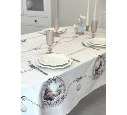 Cкатерть BLOOMIA CHARLOTTE Артикул - БШАР овал 145*250, размер - овал 145*250