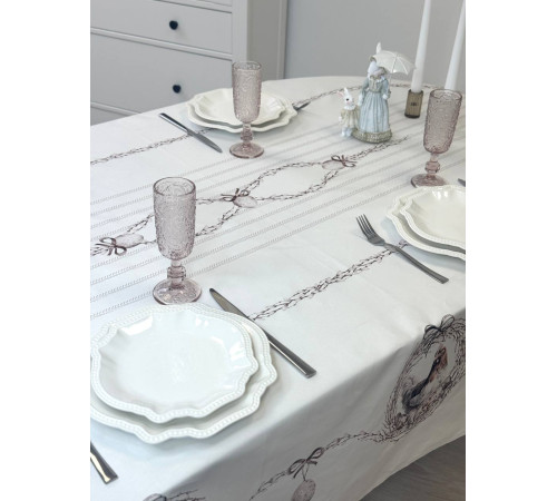 Cкатерть BLOOMIA CHARLOTTE Артикул - БШАР овал 145*250, размер - овал 145*250