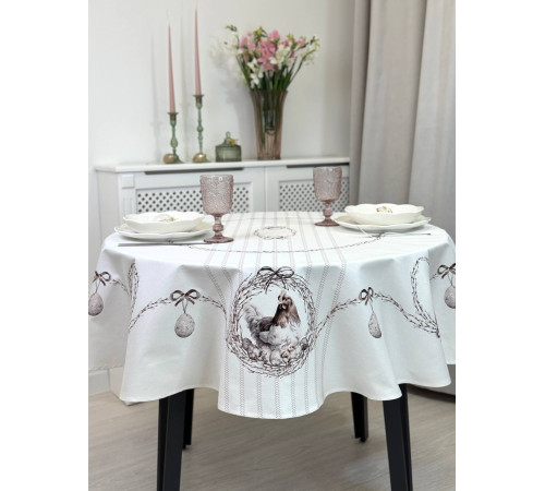 Cкатерть BLOOMIA CHARLOTTE Артикул - БШАР Ф150, размер - круг д.150