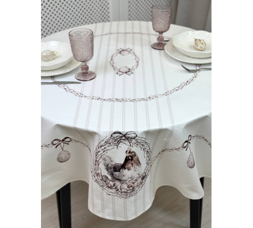 Cкатерть BLOOMIA CHARLOTTE Артикул - БШАР Ф150, размер - круг д.150