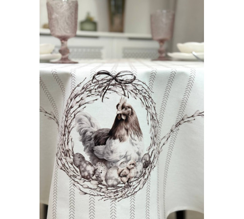 Cкатерть BLOOMIA CHARLOTTE Артикул - БШАР Ф150, размер - круг д.150