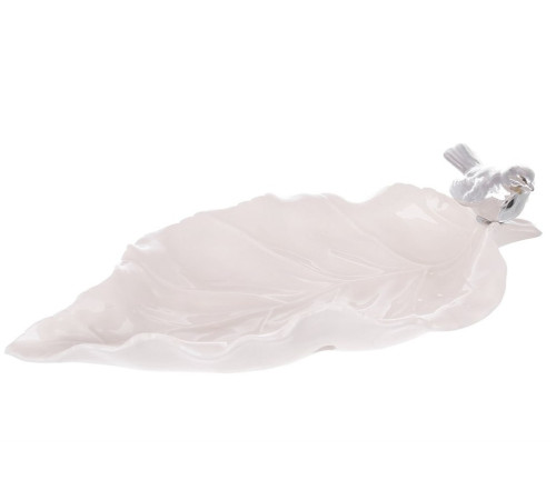 727-001 Тарелка с птичкой (серебро)