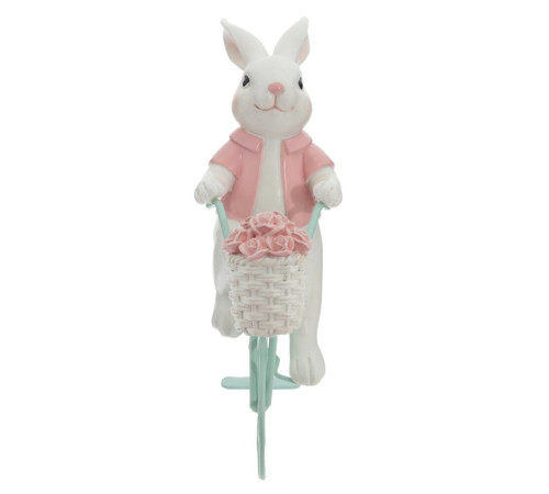 Фигурка декоративная "Заяц на велосипеде", L17,5 W6 H19,5 см