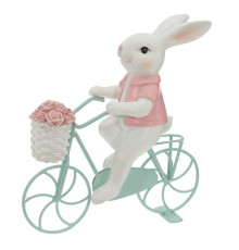 Фигурка декоративная "Заяц на велосипеде", L17,5 W6 H19,5 см