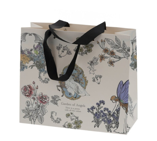 Пакет подарочный M (бумага 250г/м2, блок 12шт), L30 W12 H26 см