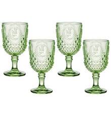 НАБОР БОКАЛОВ ДЛЯ ВИНА "SUNDAY" GREEN 4 ШТ/280 МЛ