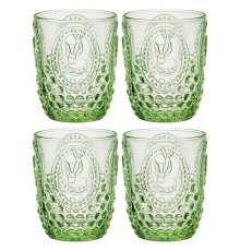 НАБОР СТАКАНОВ ДЛЯ ВОДЫ/СОКА "SUNDAY" GREEN 4ШТ/280 МЛ