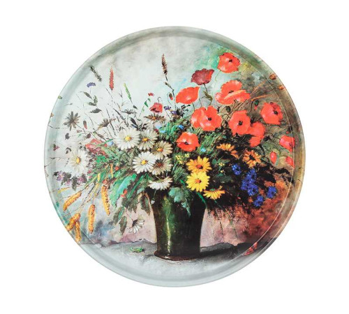 ПОДНОС СЕРВИРОВОЧНЫЙ AGNESS "ПОЛЕВЫЕ ЦВЕТЫ" 33*2,1 СМ