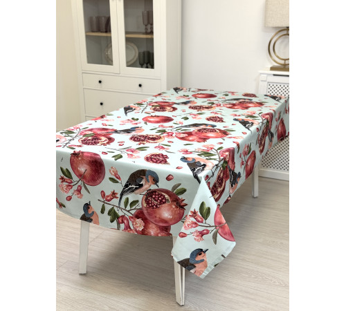 Скатерть столовая Зяблик и Гранат 168*300