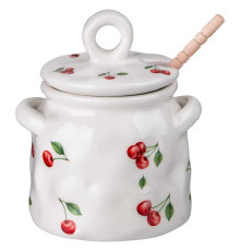 БАНКА ДЛЯ МЕДА LEFARD "CHERRY" 11,5*10,5*1,*5 СМ 450 МЛ